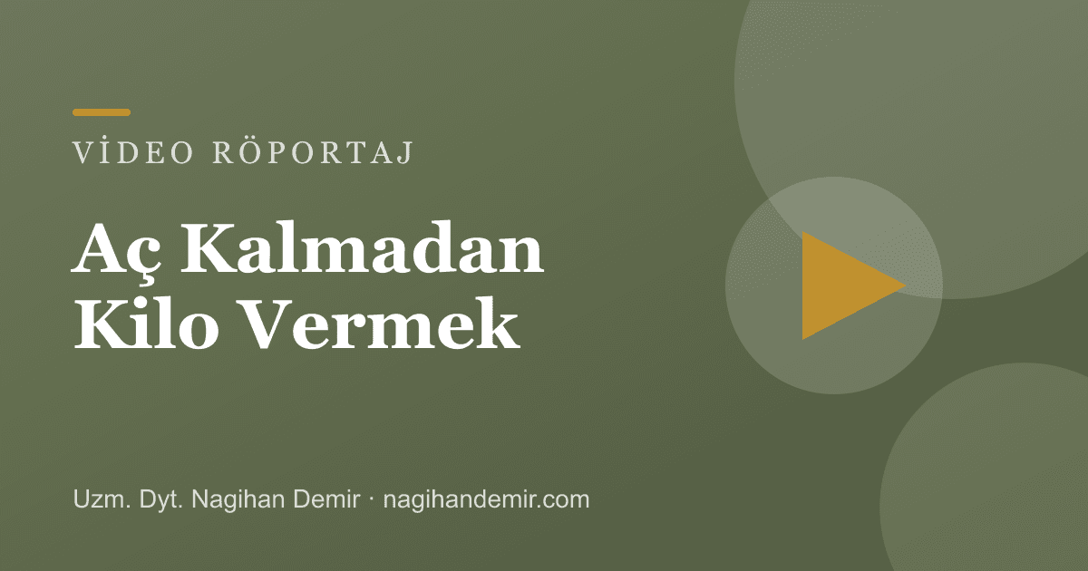 Röportaj: Aç Kalmadan Kilo Vermek Mümkün mü?